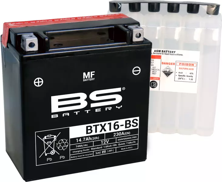 BS Battery BTX16-BS MF (cp) Maintenance Free - Yleisosat - Akut - 108791 - 1