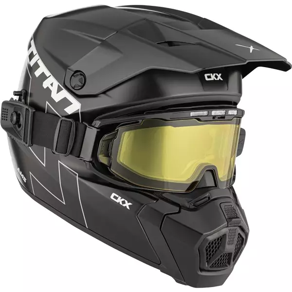 CKX Kypärä Titan AMS Mattamusta + Ajolasit L - Moottorikelkan Offroad-kypärät - 78981 - 1