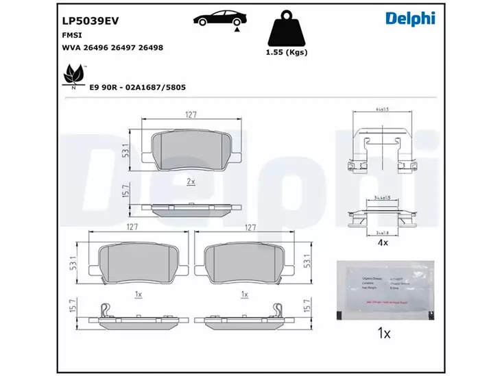 JARRUPALASARJA DELPHI EV TAKA, TESLA - Yleisosat ja tarvikkeet - 8141 - 1