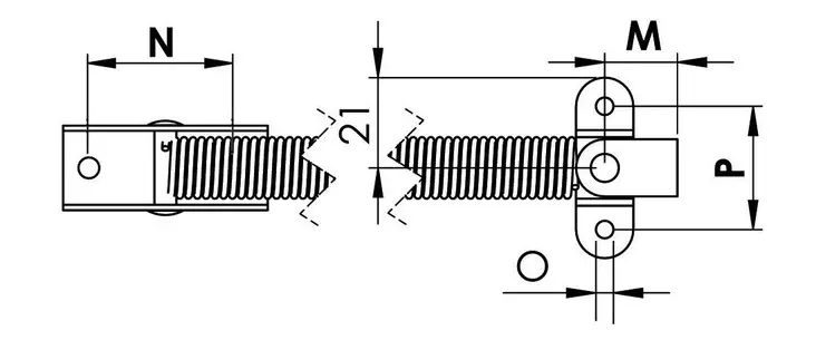 Luukkujousi SS260mm B - Veneen Luukut & lokerot - 68971 - 1