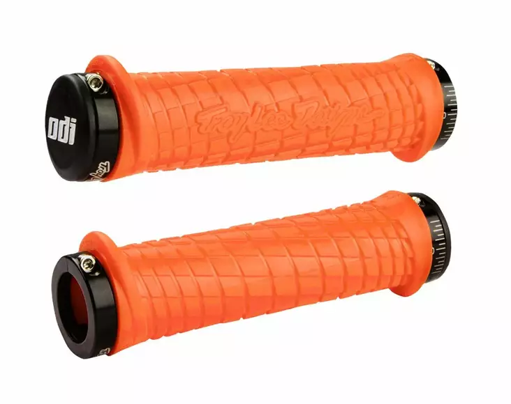 ODI LOCK-ON Grips Troy Lee Designs Signature Series Flo-Orange W/Black - Moottoripyörän Ohjaus & hallinta - 80501 - 1
