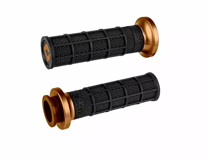 ODI Street V-TWIN Lock-On HART-LUCK Full-Waffle BLACK/Bronze/bronze - Moottoripyörän Ohjaus & hallinta - 80661 - 1