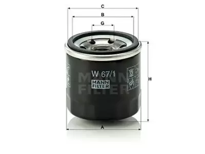 ÖLJYNSUODATIN MANN, MAZDA - Yleisosat ja tarvikkeet - 64791 - 1