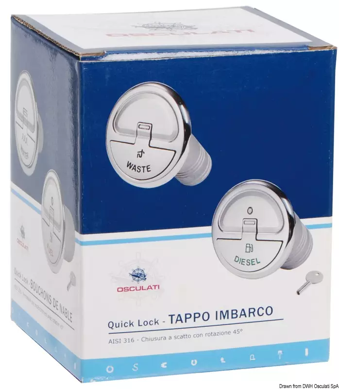 Osculati kansiruuvike RST WATER 38mm - Veneen Lukot - 68911 - 1