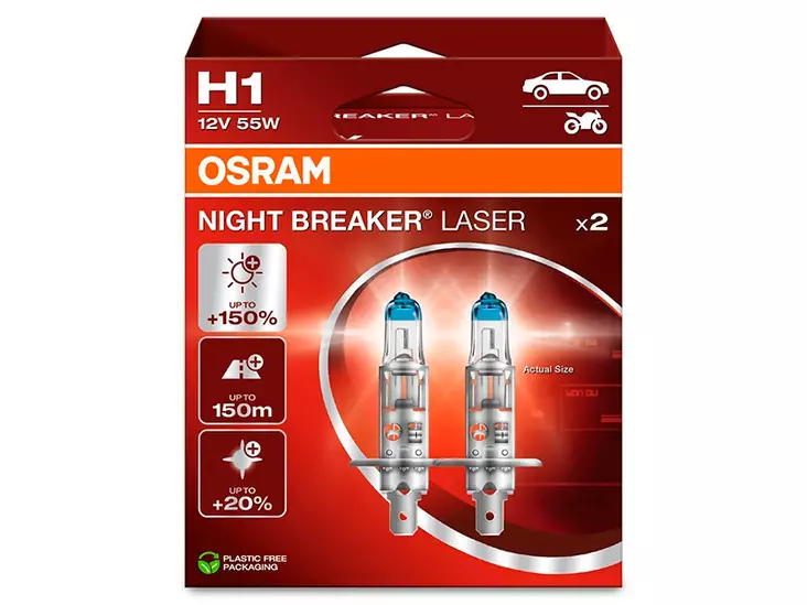 OSRAM NIGHT BREAKER LASER 12V H1 - Yleisosat ja tarvikkeet - 74791 - 1