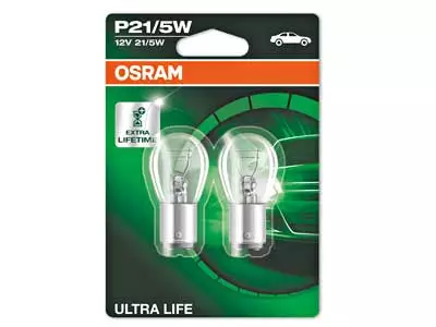 OSRAM ULTRA LIFE 12V P21/5W DOUBLE BLISTER - Yleisosat ja tarvikkeet - 73861 - 1