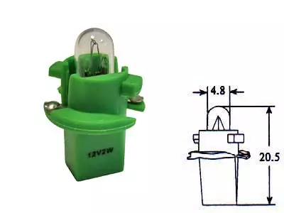 POLTTIMO 12V 2W BX2D VIHREÄ - Yleisosat ja tarvikkeet - 67861 - 1