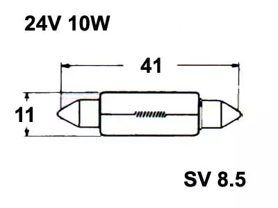 POLTTIMO 24V 10W 11X41MM - Yleisosat ja tarvikkeet - 67811 - 1