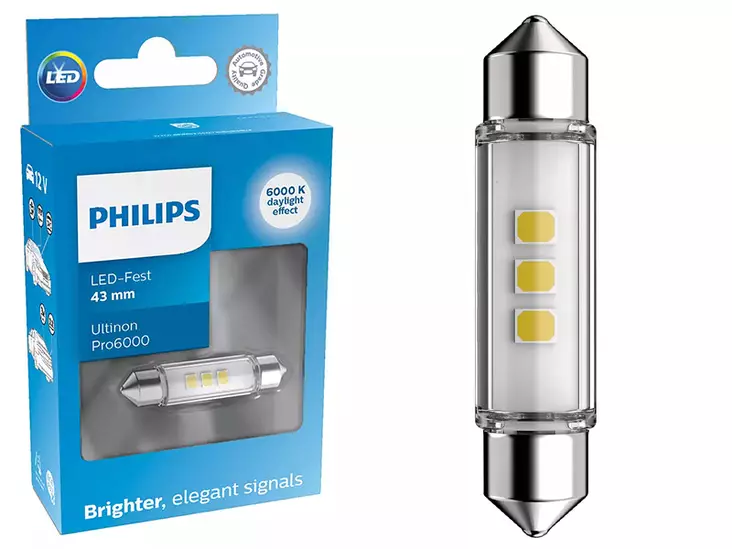 POLTTIMO PHILIPS LED FESTOON 43MM 12V 6000K PRO6000 - Yleisosat ja tarvikkeet - 74291 - 1