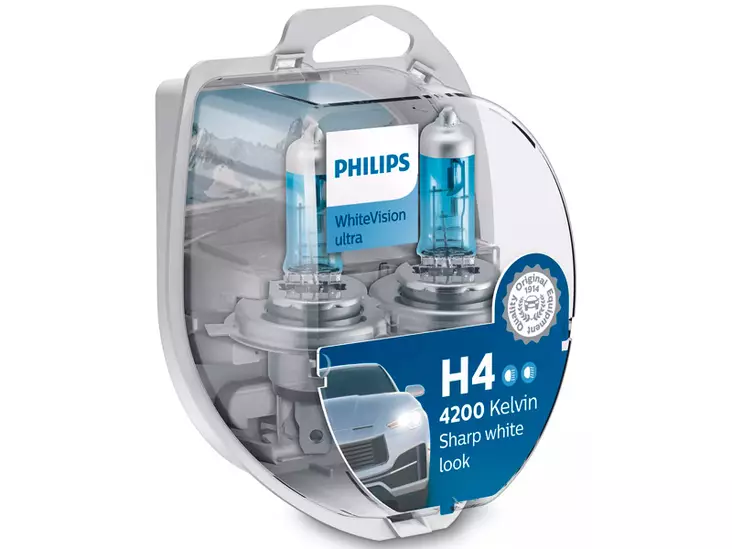 POLTTIMOPARI PHILIPS H4 12V WHITEVISION ULTRA BLISTER - Yleisosat ja tarvikkeet - 73851 - 1