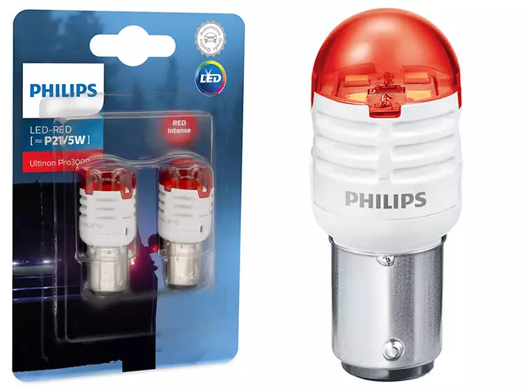POLTTIMOPARI PHILIPS PRO3000 LED P21/5W 12V PUN. - Yleisosat ja tarvikkeet - 74301 - 1