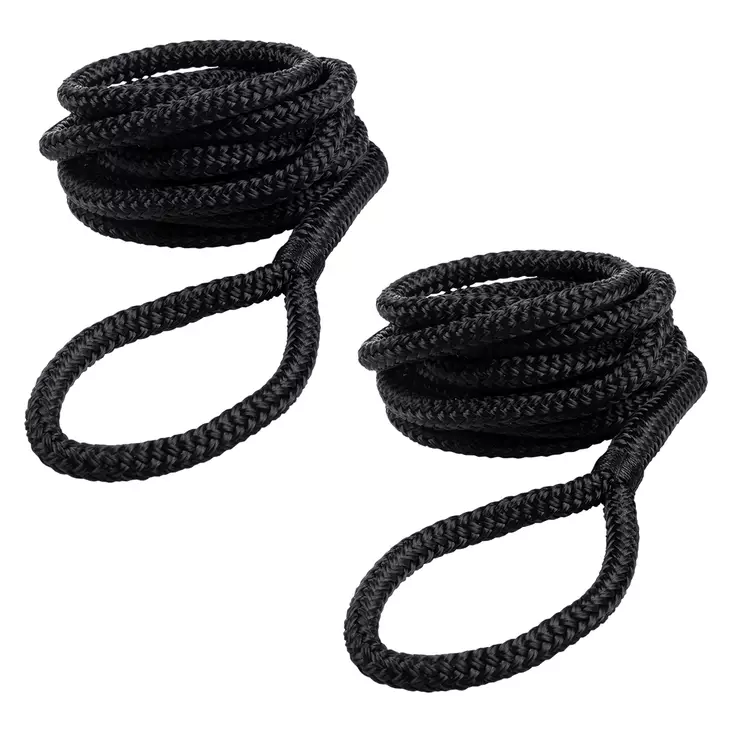 Qvarken Lepuuttajaköysi 6mm 1,5m musta 2kpl - Veneen kiinnitys - 111111 - 1