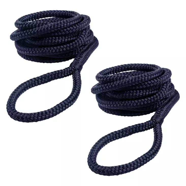 Qvarken Lepuuttajaköysi 8mm 2m navy sin 2kpl - Veneen kiinnitys - 111161 - 1