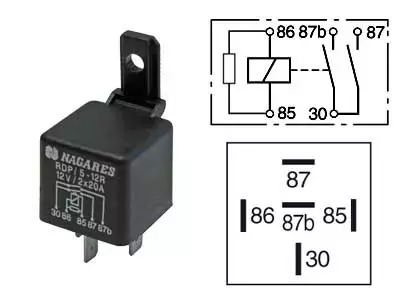 RELE 12V 2X20A 5-N. VAST. - Yleisosat ja tarvikkeet - 42901 - 1