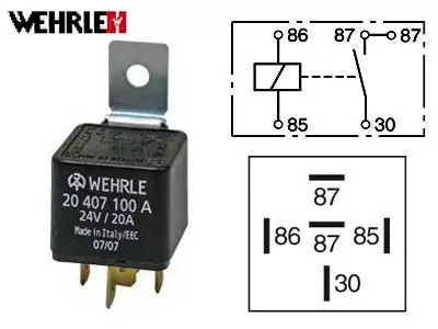 RELE WEHRLE 24V 20A 5-N. - Yleisosat ja tarvikkeet - 42931 - 1