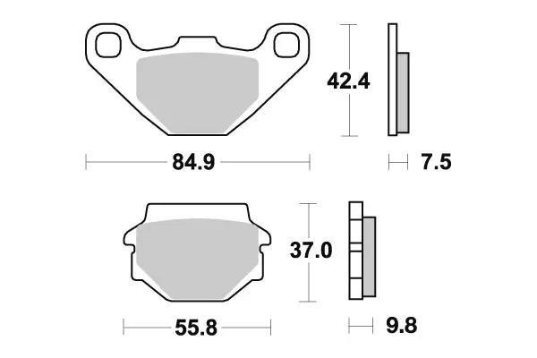 Sbs Jarrupalat Sintered Offroad - Moottoripyörän Jarrupalat - 105171 - 1