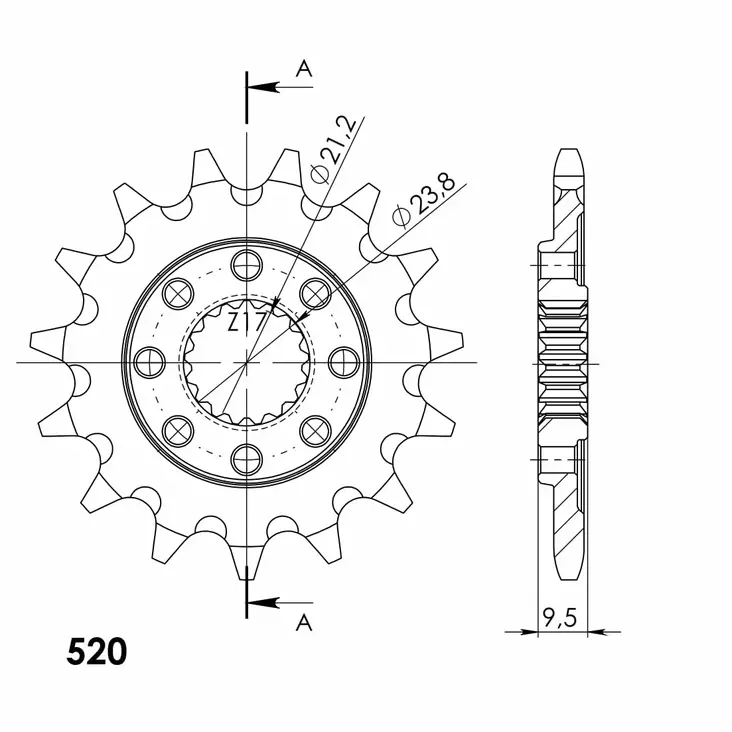 Supersprox / JT Eturatas 284.15 - Moottoripyörän Eturattaat - 102641 - 1