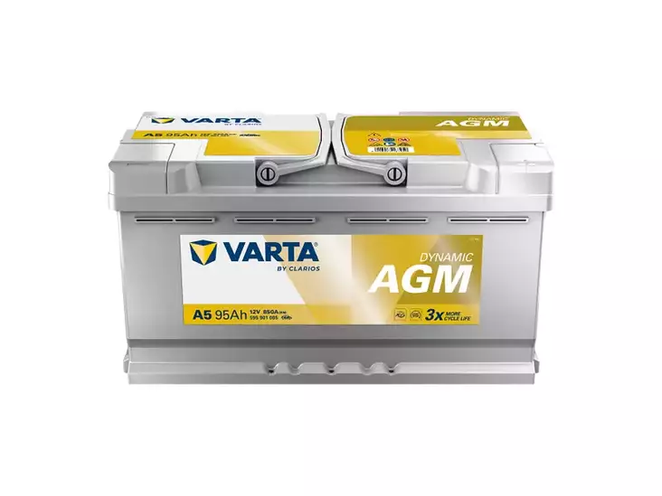 VARTA DYNAMIC AGM 95AH 850A 353X175X190MM -/+ - Yleisosat ja tarvikkeet - 45571 - 1