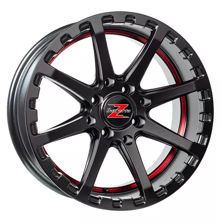 Barzetta ATV Satin Black With Red Stripe 7x16 Jako: 4x115 ET: 10 vanne - Mönkijän Vanteet - 2531 - 1