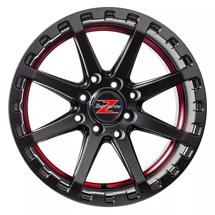 Barzetta ATV Satin Black With Red Stripe 7x16 Jako: 4x115 ET: 10 vanne - Mönkijän Vanteet - 2531 - 2