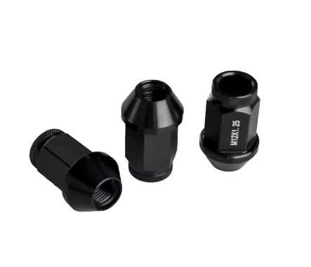 Alumiinimutterisarja musta 1,25mm nousu, 12mm, 16 kpl - Pultit ja mutterit - 115051 - 1