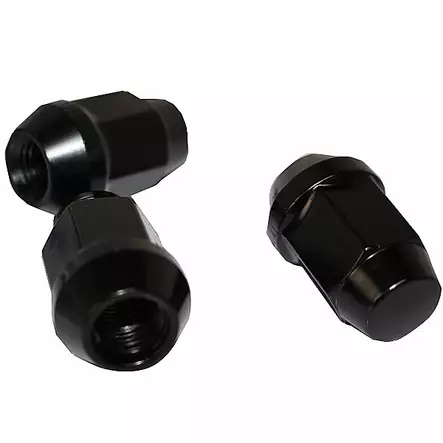 Aluvannemutterisarja musta 1,5mm nousu, 12mm, 20 kpl - Pultit ja mutterit - 115461 - 1
