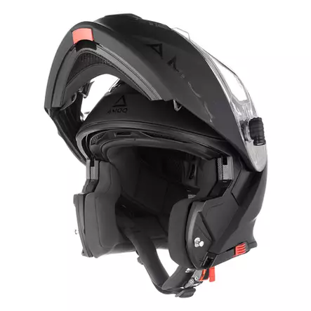AMOQ Protean Flip-Up Kypärä Sähkövisiirillä Blackout XL - ATV Avattavat kypärät - 107331 - 1