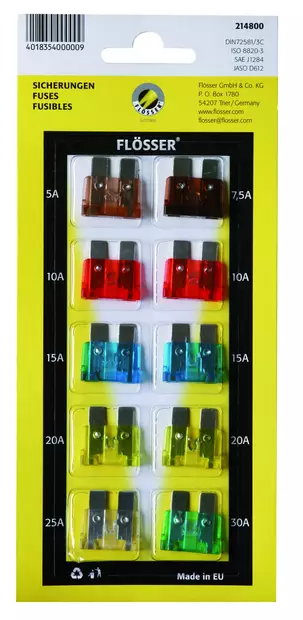 Flösser Blade fuse kit 2148xx 10 pcs - Yleisosat - Sähköosat - 94701 - 1