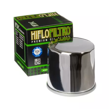 HiFlo öljynsuodatin HF204C Kromi - Moottoripyörän Öljynsuodattimet - 105351 - 1