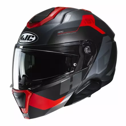 HJC Kypärä i91 Carst MC1SF Musta/Punainen L - MP Avattavat kypärät - 89511 - 1