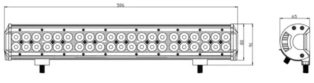 Kinwons Led Kaukovalopaneeli 10-30V 126W Combo - Mönkijän Valot & linssit - 78101 - 1