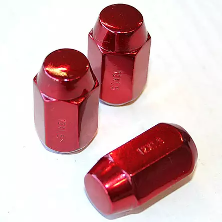 Punainen aluvannemutteri 1,25mm nousu, 12mm - Pultit ja mutterit - 115951 - 1