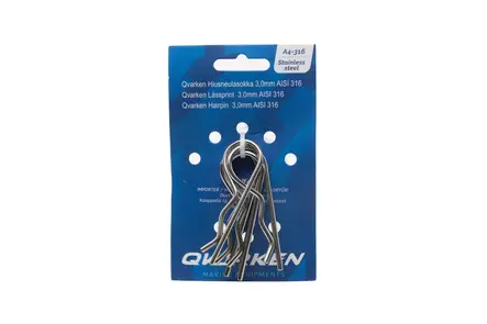 Qvarken Hiusneulasokka AISI 316 3,0mm 5kpl - Veneen Karabiinit & sakkelit - 69111 - 1