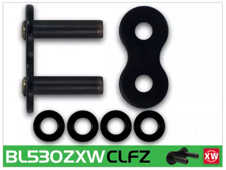 RK BL530 ZXW niittilukko Black Scale - Moottoripyörän Ketjulukot - 99981 - 1