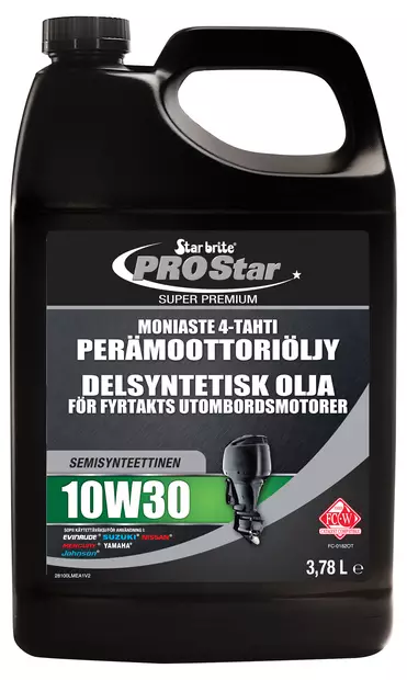 Star brite Moniaste 4-tahti 10W30 Perämoot.öljy synt. 3,78L - Veneöljyt & polttoaineen lisäaineet - 107991 - 1