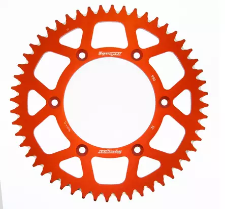 Supersprox Alu Takaratas KTM/Husqv./Husab. Oranssi 48 - Moottoripyörän Ketjut & rattaat - 100601 - 1
