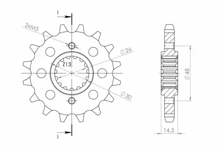 Supersprox / JT Eturatas 339.17 - Moottoripyörän Eturattaat - 101401 - 1