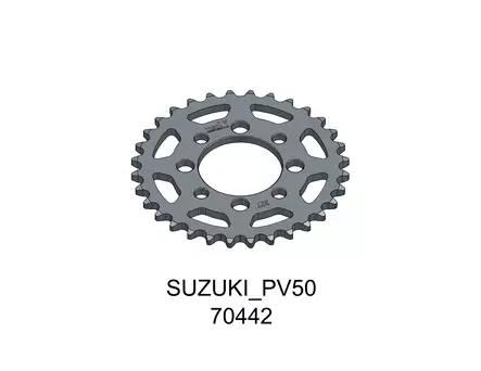 Tec-X Takaratas, 32 hammasta (420), Suzuki PV50 - Moottoripyörän Ketjut & rattaat - 101391 - 1