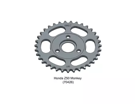 Tec-X Takaratas, 35 hammasta (420), Honda Z50 Monkey - Moottoripyörän Ketjut & rattaat - 101711 - 1