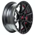 Barzetta ATV Satin Black With Red Stripe 7x16 Jako: 4x115 ET: 10 vanne - Mönkijän Vanteet - 2531 - 3