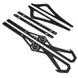 ITEK Liukujen vahvikkeet powdercoated black Polaris 155" - Moottorikelkan Telaston osat & -tarvikkeet - 69341 - 1