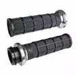 ODI Street V-TWIN Lock-On HART-LUCK Full-Waffle BLACK/Black/silver - Moottoripyörän Ohjaus & hallinta - 81001 - 1