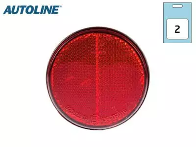 AUTOLINE HEIJASTINPARI PYÖREÄ PUN. 70MM LIIMALLA - Yleisosat ja tarvikkeet - 51312 - 1