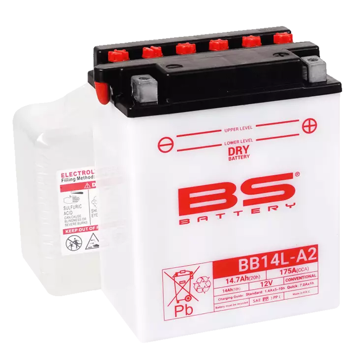 BS Battery BB14L-A2 (cp) Conventional, Dry charged - Yleisosat - Akut - 107642 - 1