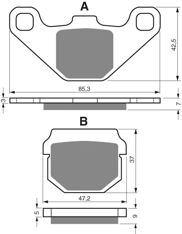 GOLDFREN Jarrupalat 047 Ceramic Carbon K1 - Moottoripyörän Jarrupalat - 87982 - 1