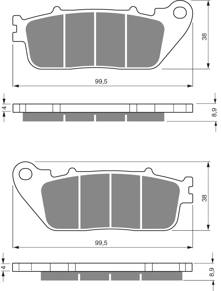 GOLDFREN Jarrupalat 277 Ceramic Carbon S3 - Moottoripyörän Jarrupalat - 72202 - 1