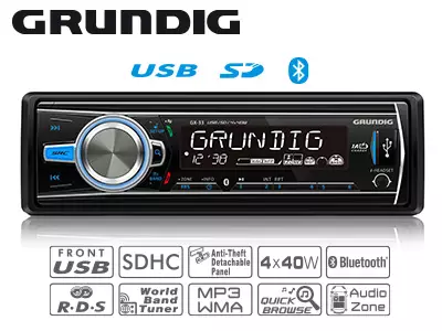 GRUNDIG GX-33 AUTOSOITIN BT+USB - Yleisosat ja tarvikkeet - 49152 - 1