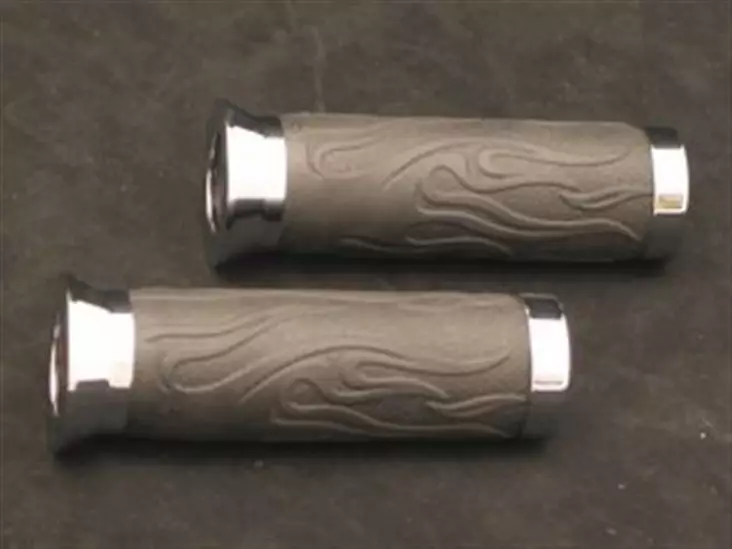 Highway Hawk handgrips set 7/8inch flame rubber - Moottoripyörän Ohjaustangot - 84142 - 1