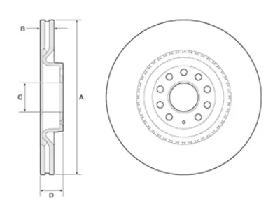 JARRULEVY DELPHI, 1 KPL / PKT, ETU, AUDI A3 / SEAT LEON / - Yleisosat ja tarvikkeet - 15462 - 1