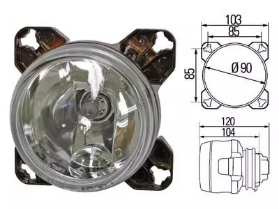 KAUKOVALO 90MM UPOTETTAVA SIS 12V POLTTIMON - Yleisosat ja tarvikkeet - 44732 - 1
